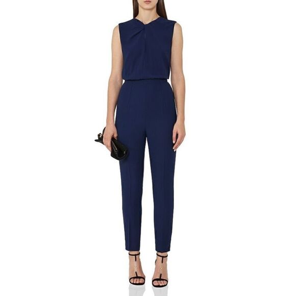 REISS Leoni Twisted-Neck Jumpsuit